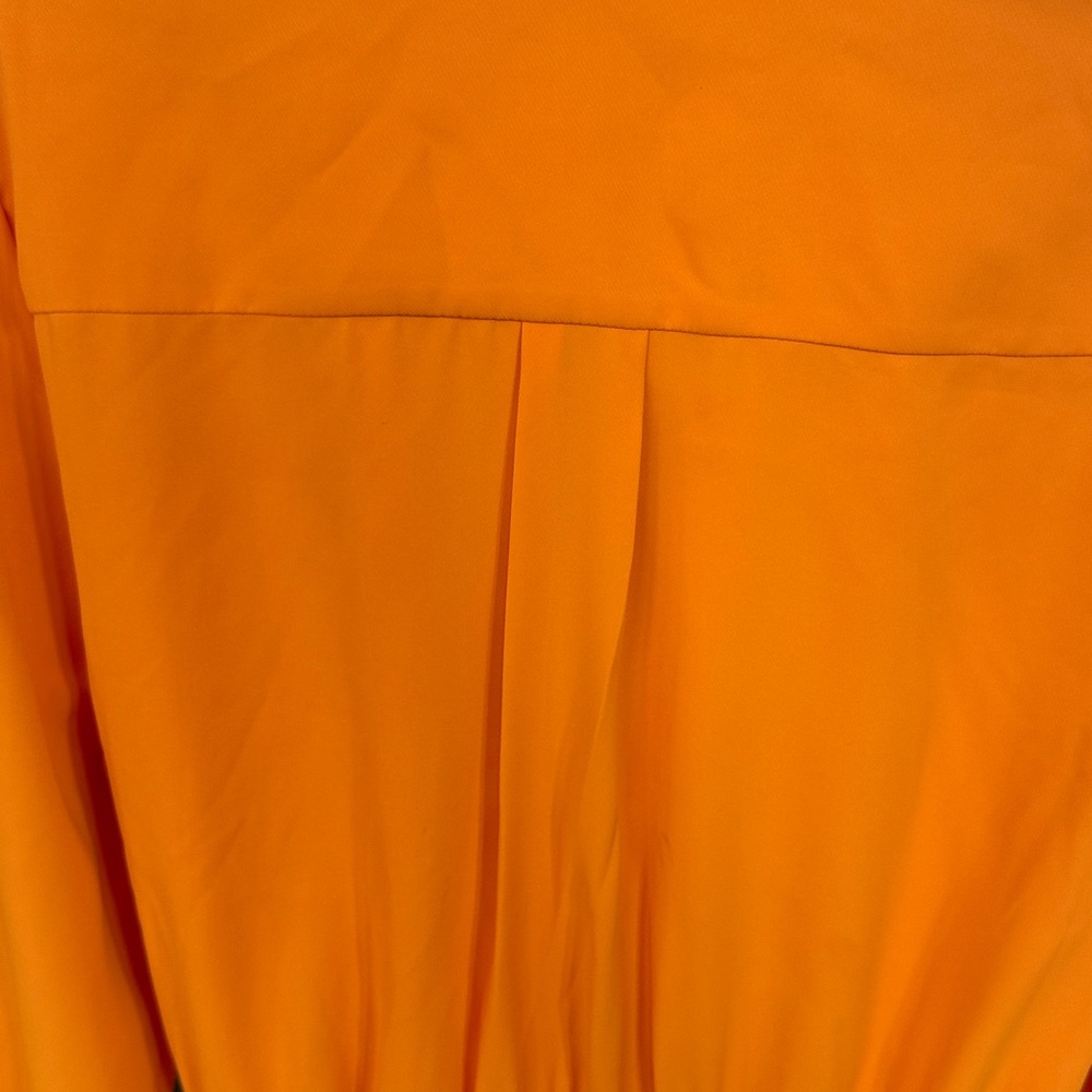 House of Harlow 1960 Like New Tangerine Orange Wrap Tie-Front Mini Dress S - Picture 8 of 8